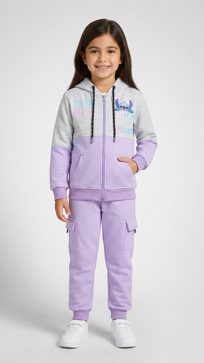 SUDADERA NIÑA STITCH LILA
